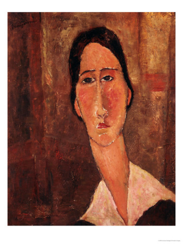 A Portrait of Jeanne Hebuterne - Amedeo Modigliani Paintings